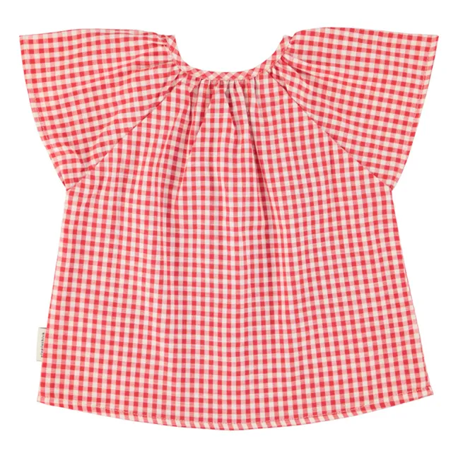 Blouse Vichy Coton Bio | Rouge