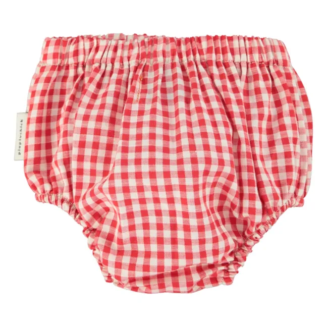 Vichy Bloomer de algodón orgánico | Rojo