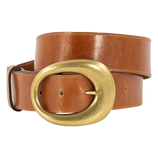 Cinturón de cuero de Luan | Marrón