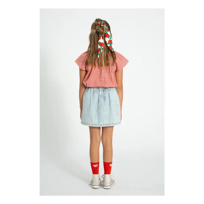 Blusa de algodón orgánico Vichy | Rojo