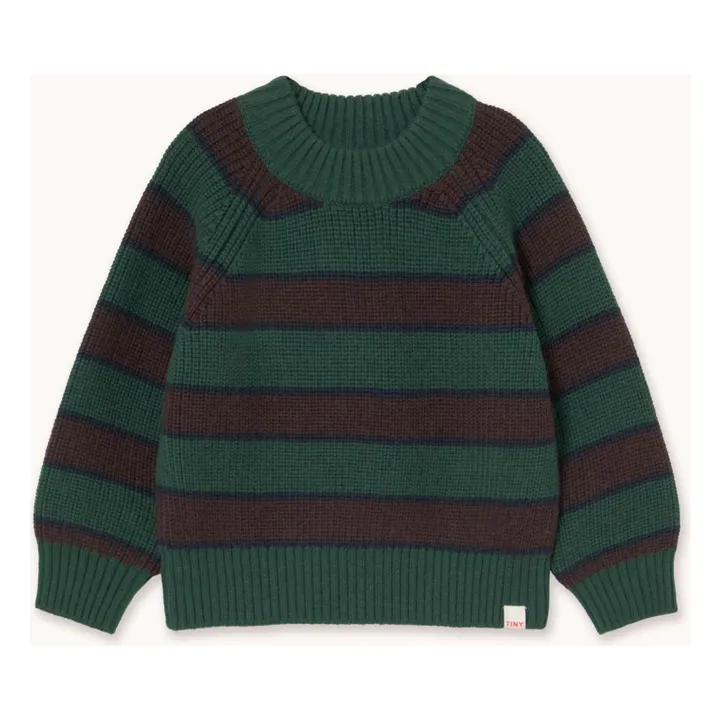 Pull Rayé Laine | Vert- Image produit n°3
