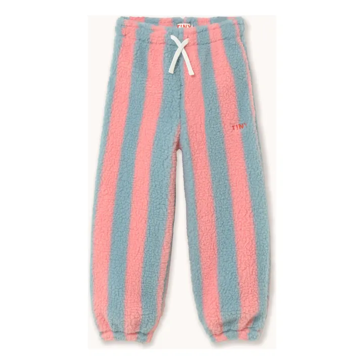 Jogger Façon Sherpa Rayé | Rose- Image produit n°4