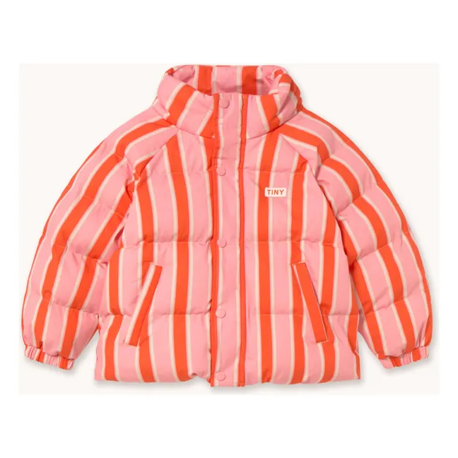 Doudoune Retro Rayée | Rose