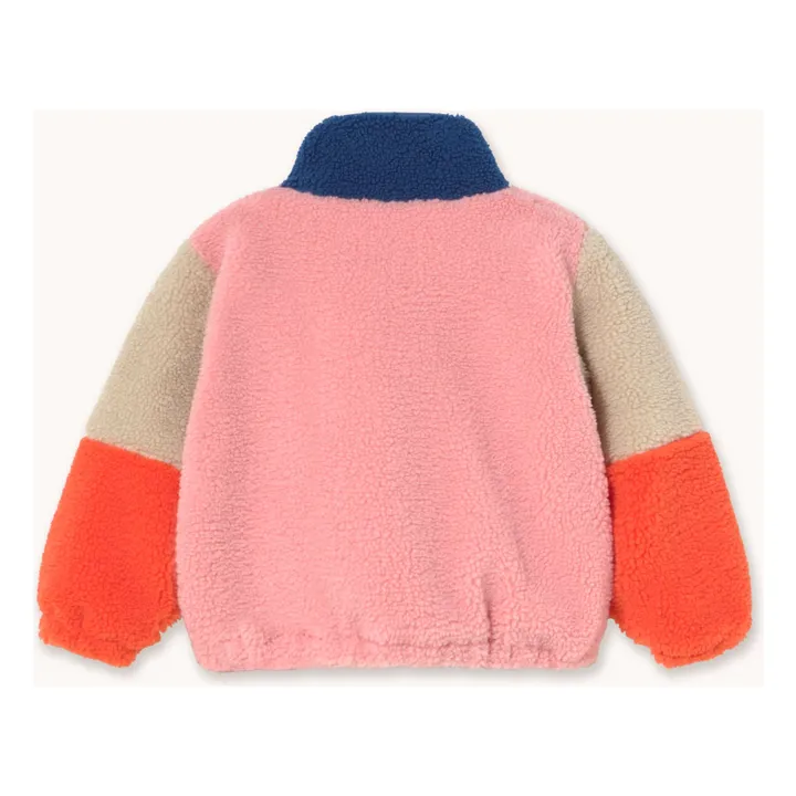 Veste Façon Sherpa Colorblock | Rose- Image produit n°5