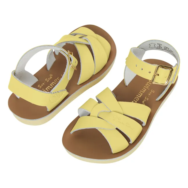 Sandalias de piel impermeables Swimmer | Amarillo palo