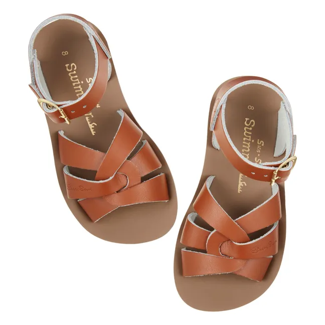 Sandalias de piel impermeables Swimmer | Camel