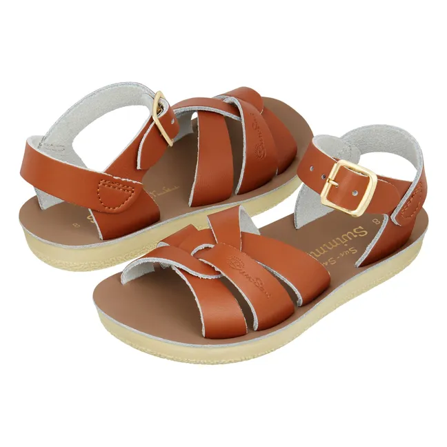 Waterproof Swimmer Leather Sandals | Camel