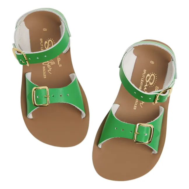 Sandales Cuir Waterproof Surfer | Vert prairie