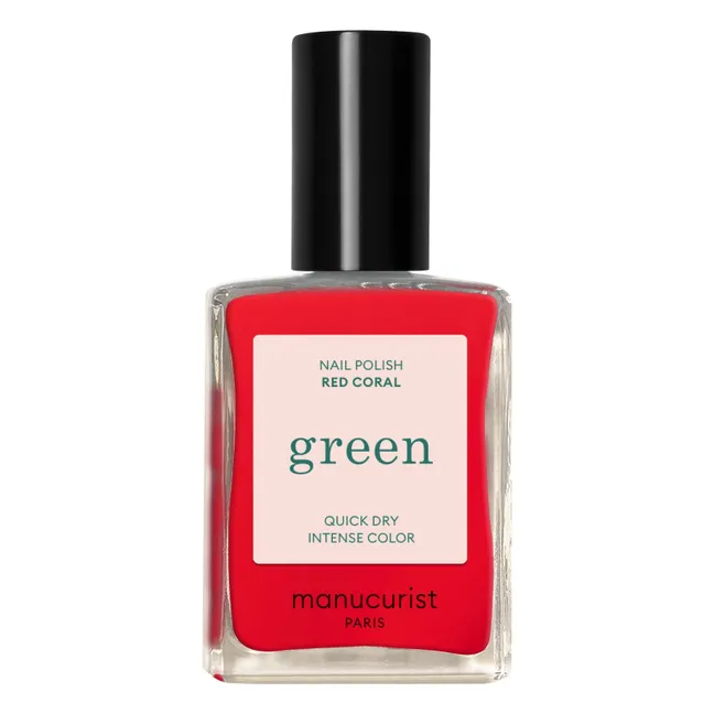 Green Nail Polish - 15ml | Red coral