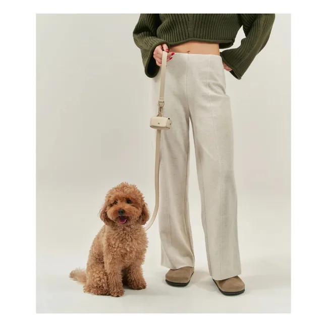 Laisse pour chien en cuir vegan | Beige
