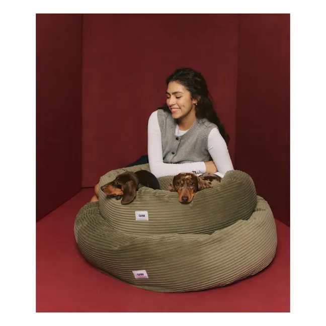 Nuba corduroy dog bed | Green