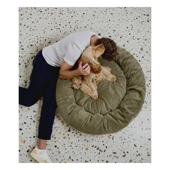 Nuba corduroy dog bed | Green