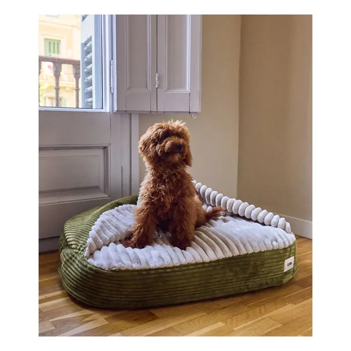 Panier pour chien en velours côtelé Maso | Vert- Image produit n°2
