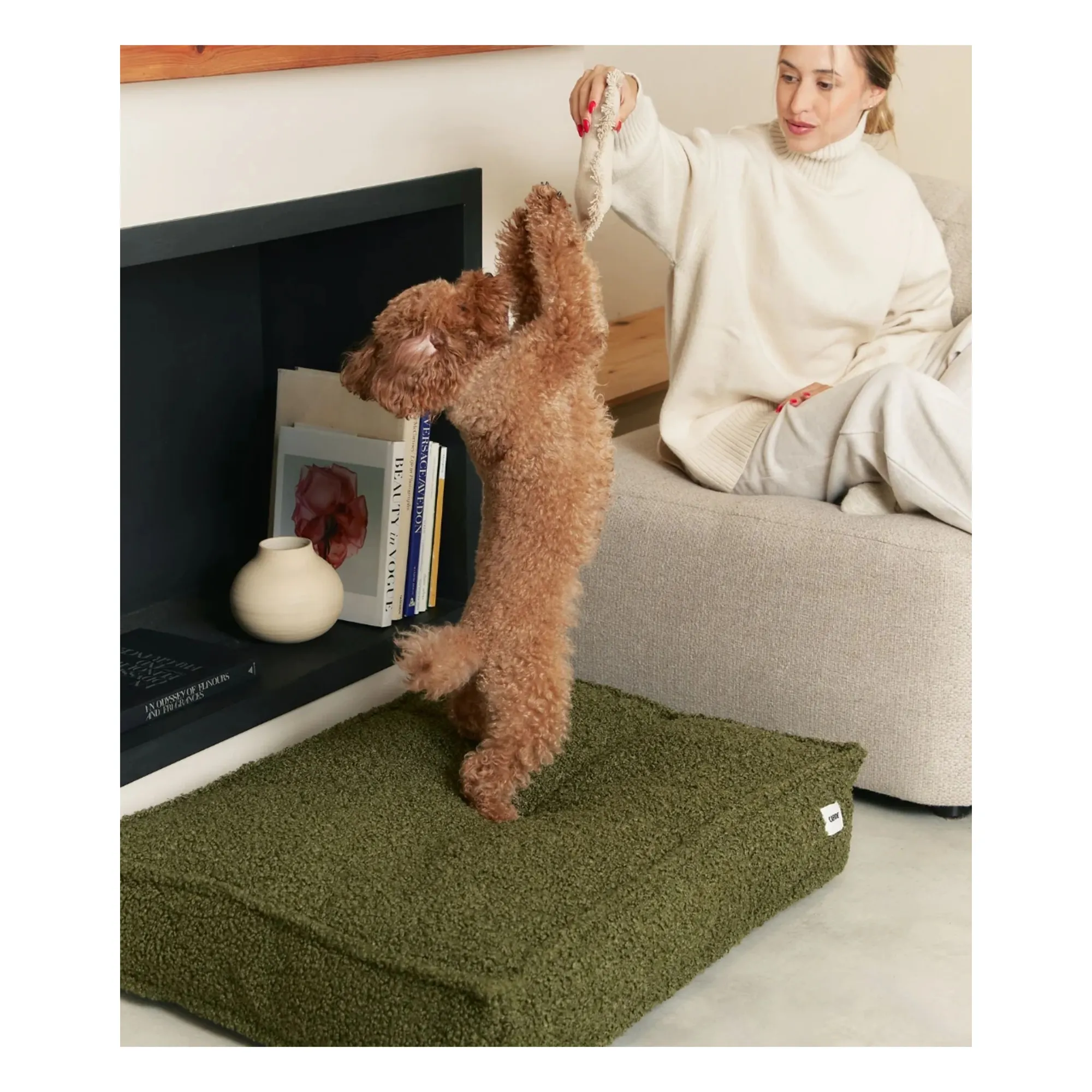 Matelas pour Chien en bouclette Cuadra | Vert- Image produit n°1