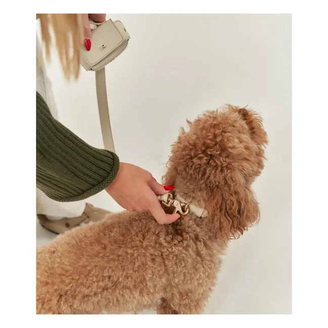 Correa para perro de cuero vegano de 3 posiciones | Beige