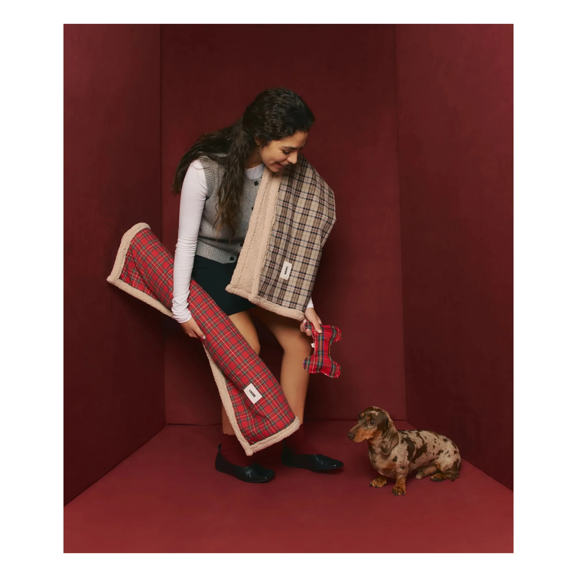 Plaid pour chien Toia | Rouge- Image produit n°1