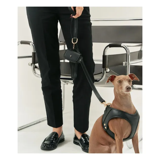 Correa para perro de cuero vegano | Negro