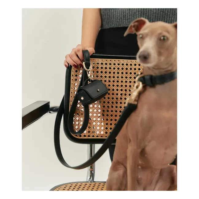 Laisse pour chien en cuir vegan | Noir