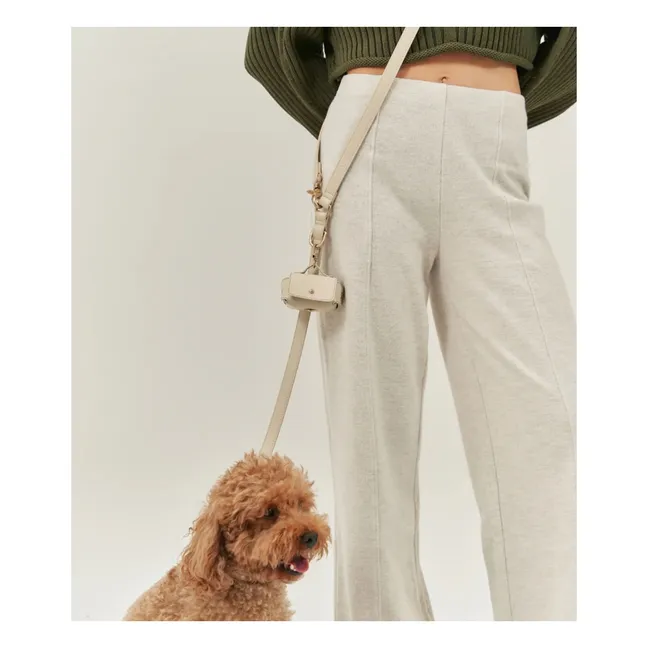 Laisse pour chien 3 positions en cuir vegan | Beige