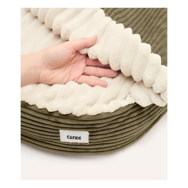 Panier pour chien en velours côtelé Maso | Vert