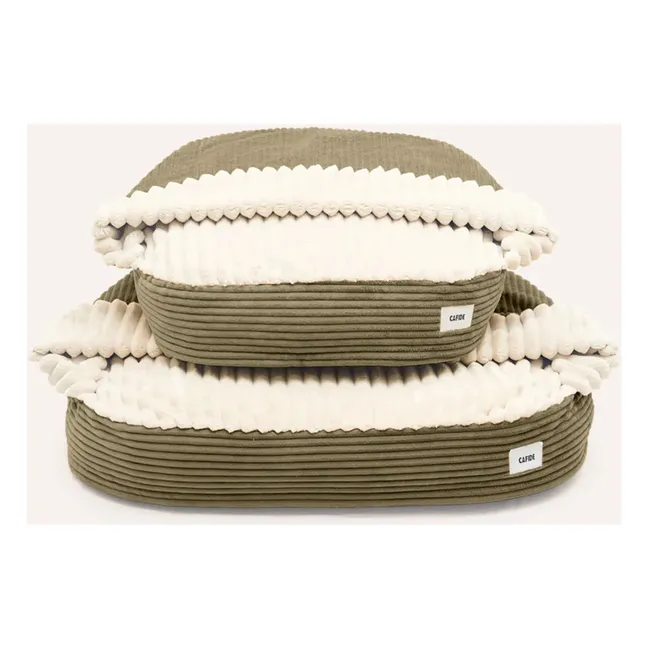 Panier pour chien en velours côtelé Maso | Vert