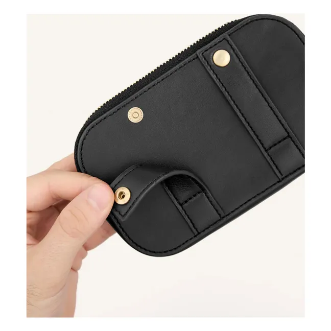 Porte-monnaie en cuir vegan | Noir