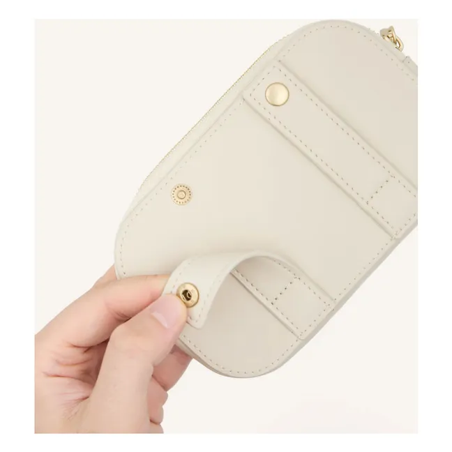 Porte-monnaie en cuir vegan | Beige