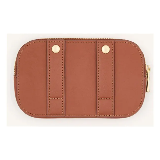 Porte-monnaie en cuir vegan | Marron
