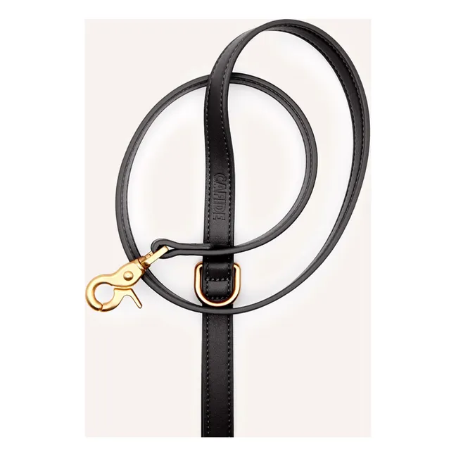 Laisse pour chien 3 positions en cuir vegan | Noir