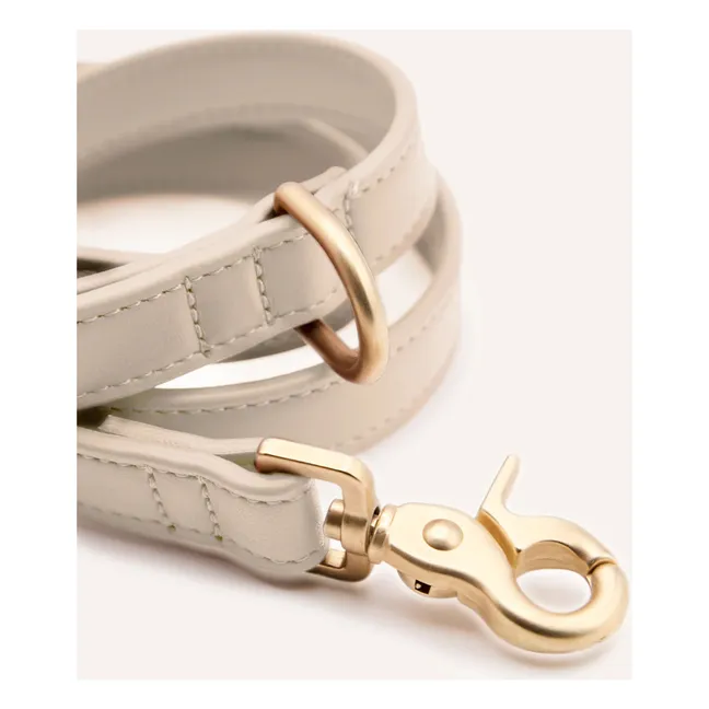 Laisse pour chien en cuir vegan | Beige