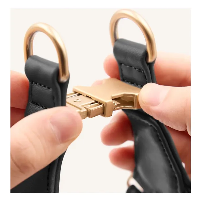 Vegan leather dog harness Step in | Black