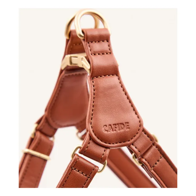 Harnais pour chien en cuir vegan Step in | Marron