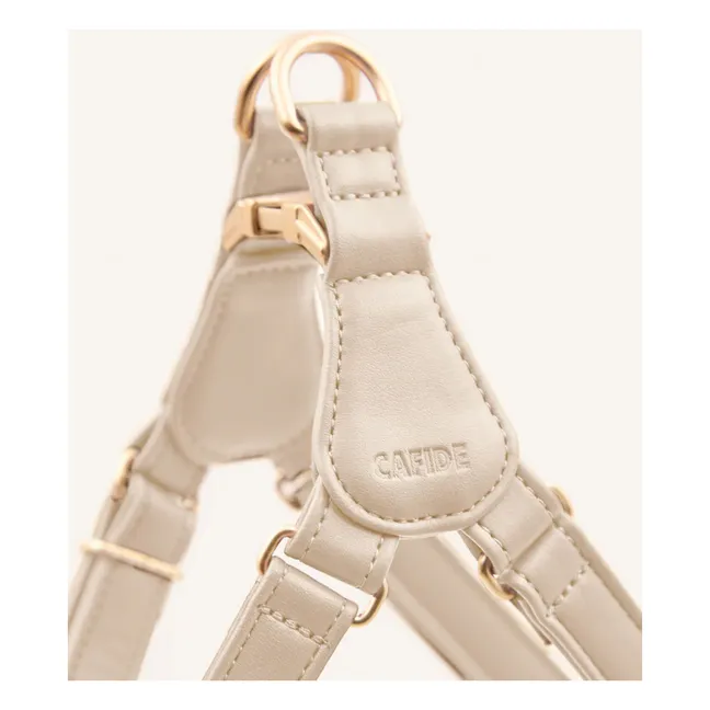 Step in vegan leather dog harness | Beige