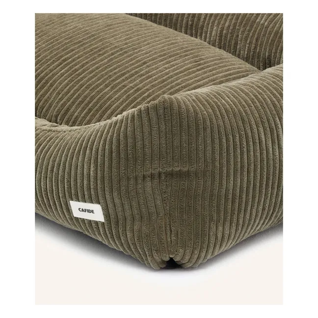 Snozy corduroy dog bed | Green