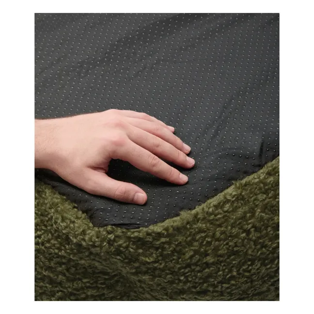 Snozy terry dog bed | Green