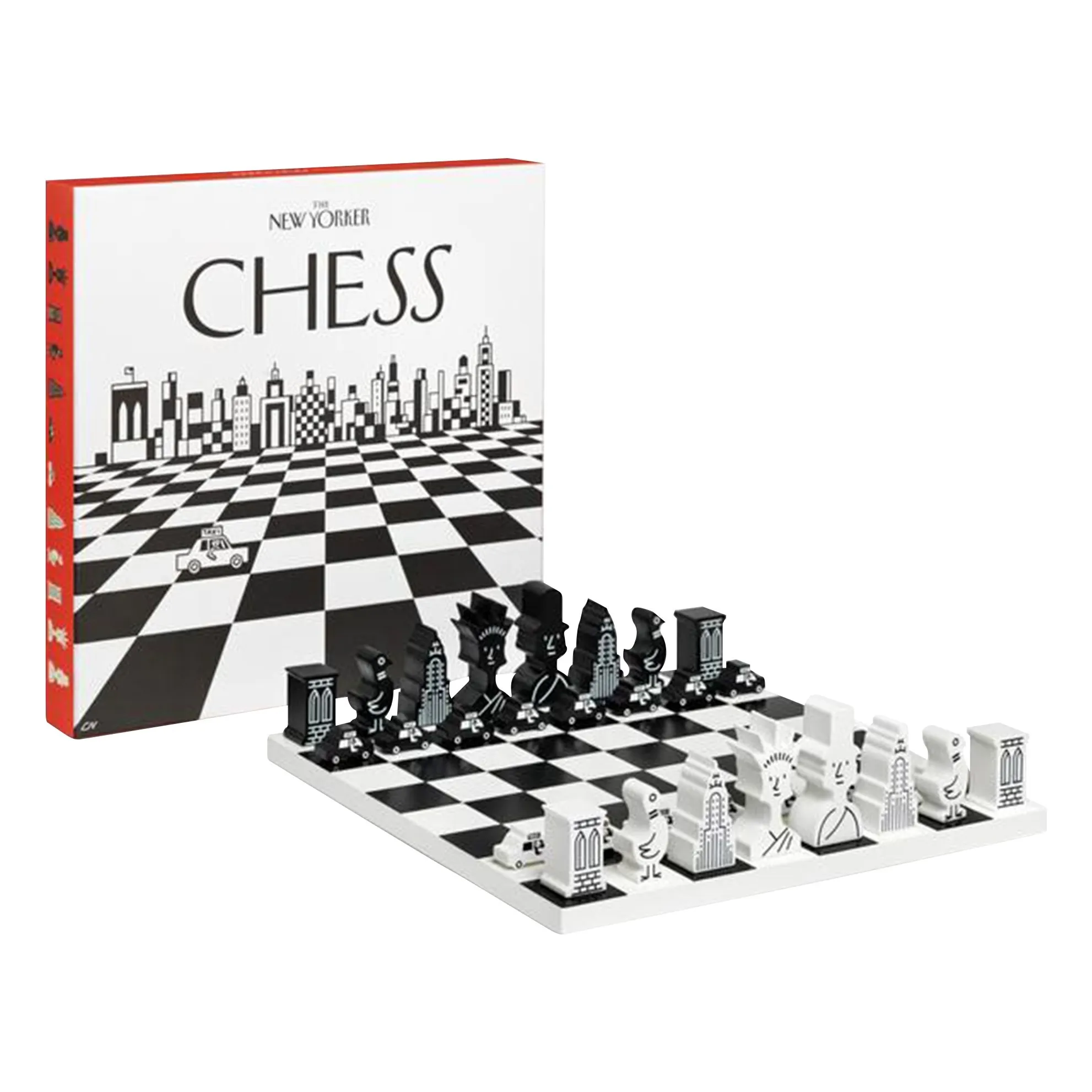 Printworks White Chess Game - The New Yorker X
