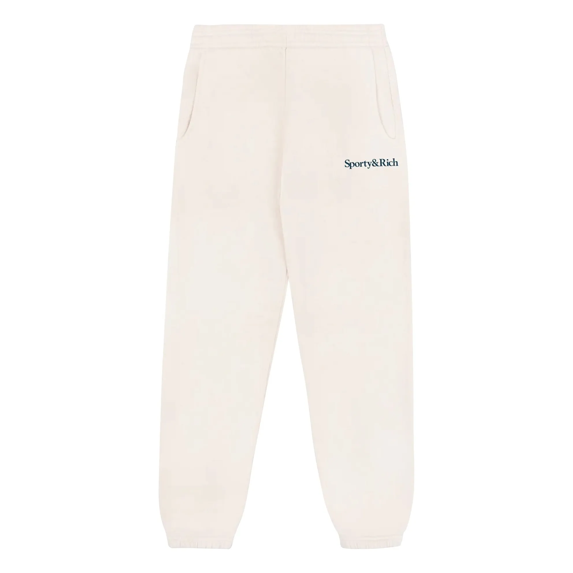 Sporty & Rich Unisex Kids Cream Jogger Serif Logo
