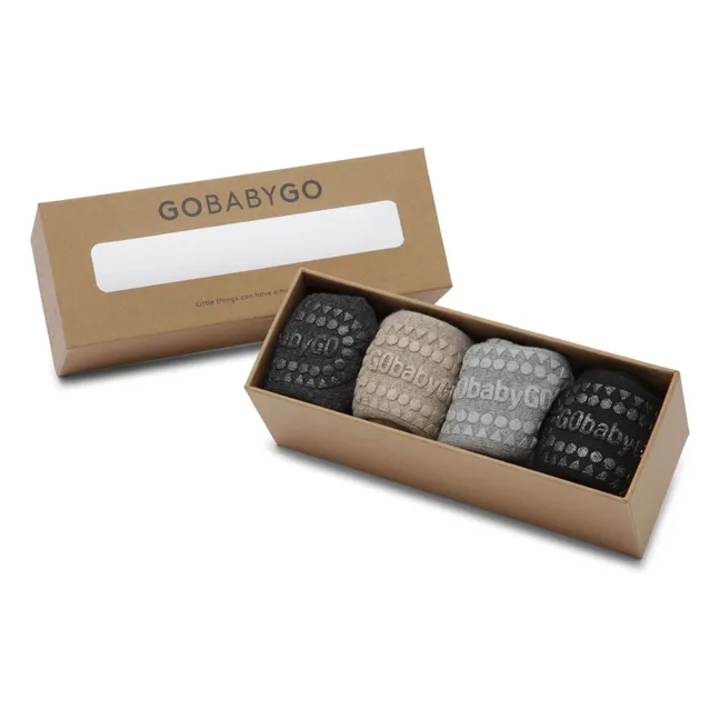 Combo Box 4 Organic Cotton Socks | Grey