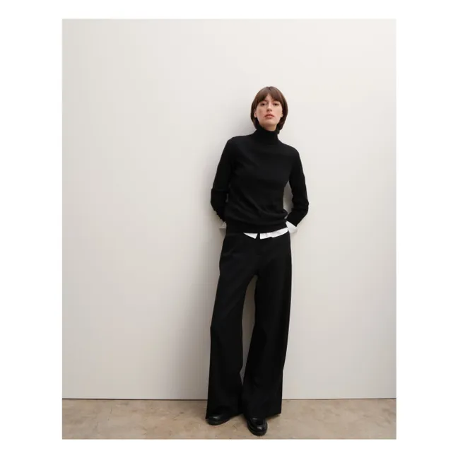 Pull Col Roulé Classique Cachemire | Gris anthracite