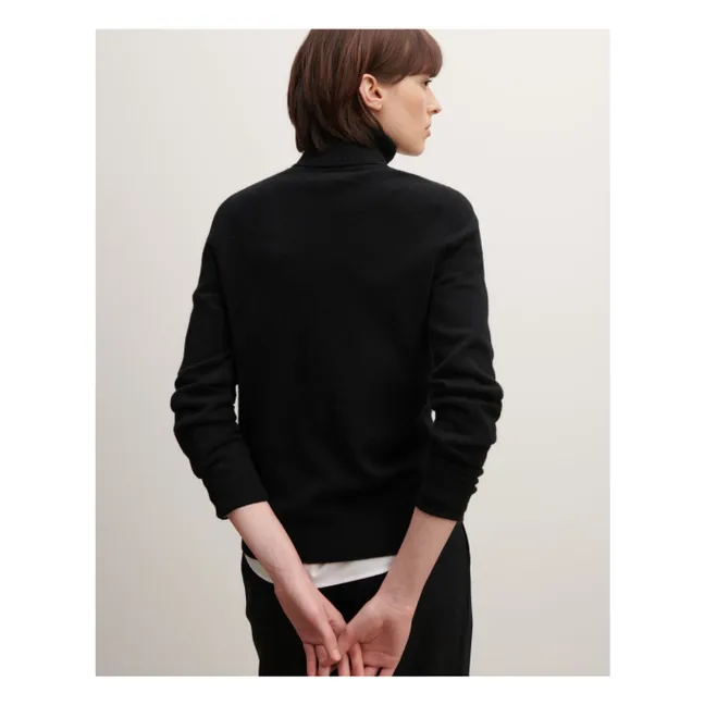 Maglione classico a collo alto in cashmere | Grigio antracite