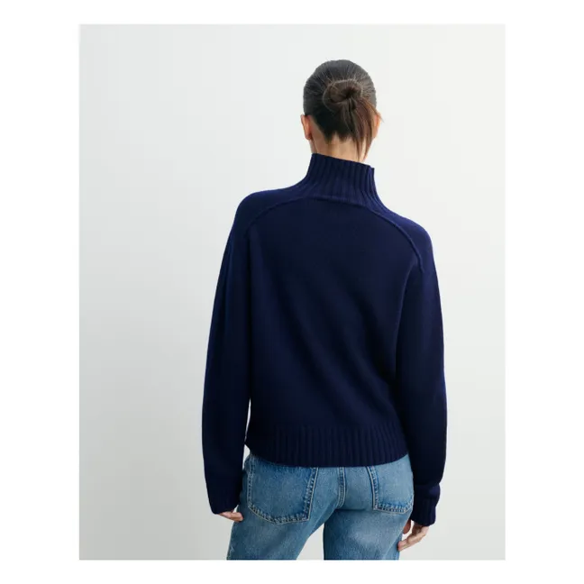 Pull Col Montant Manches Marteau Cachemire | Rouge