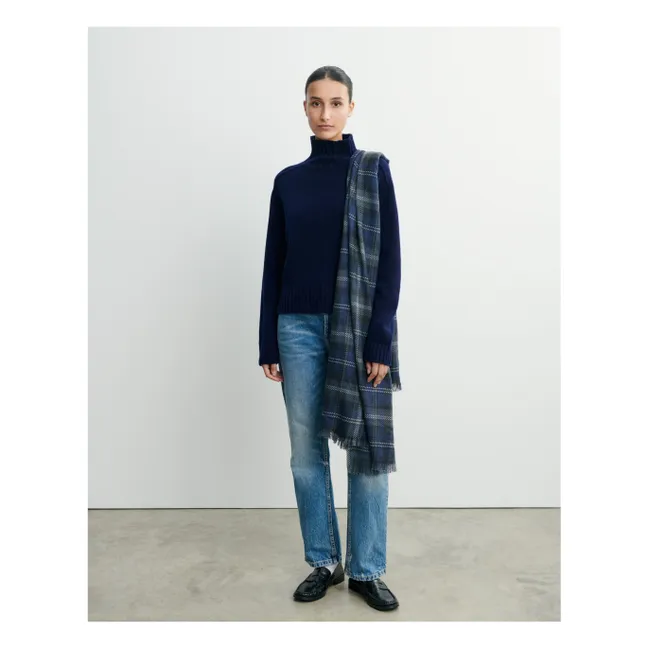 Pull Col Montant Manches Marteau Cachemire | Rouge