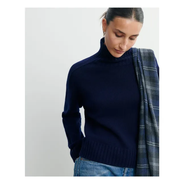 Pull Col Montant Manches Marteau Cachemire | Rouge