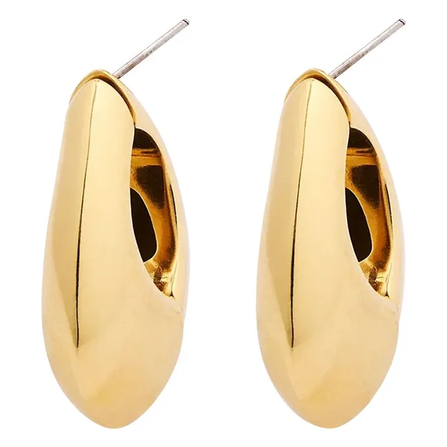 Pendientes de media luna grandes | Dorado