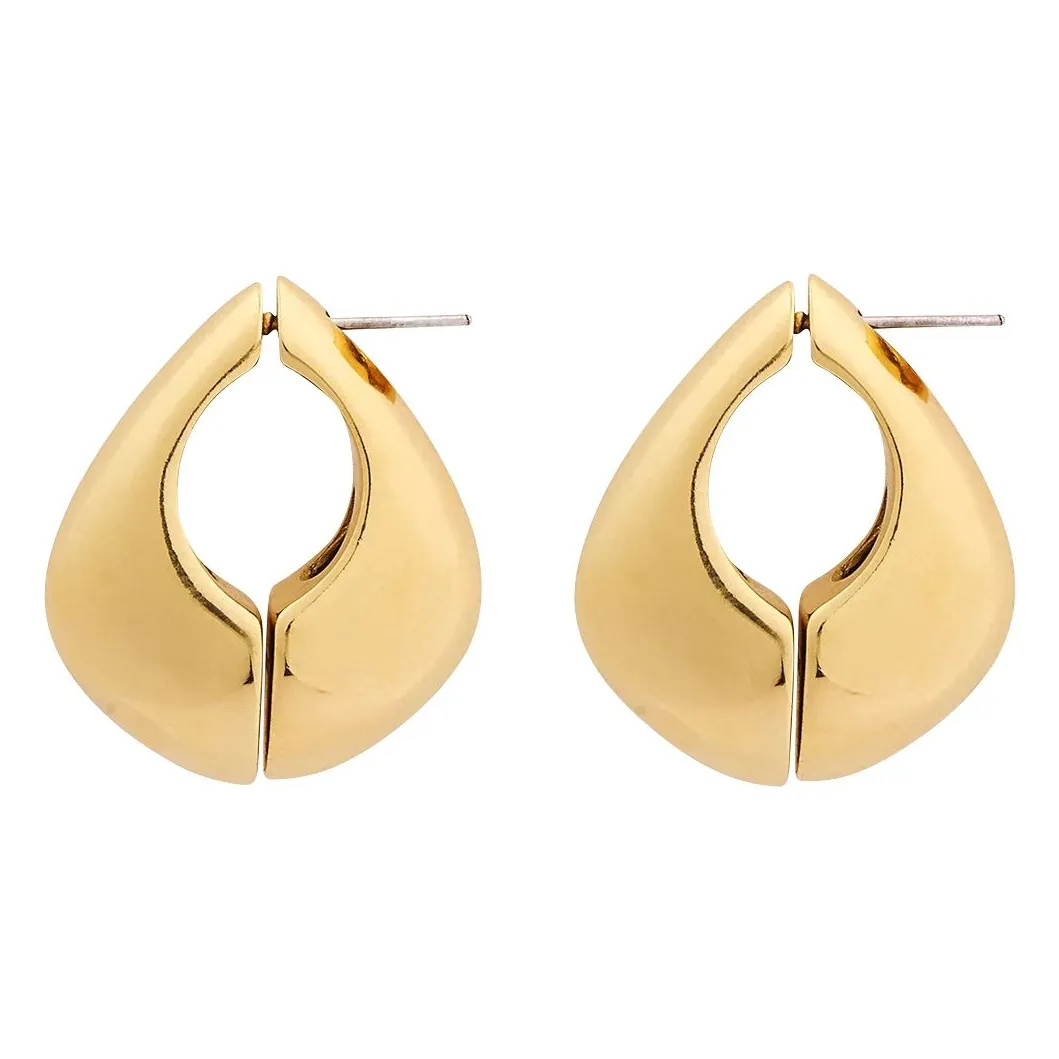 Soeur Gold Large Half Moon Earrings