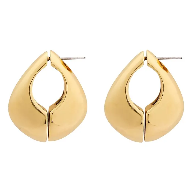 Pendientes de media luna grandes | Dorado