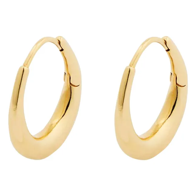 Große Kreolen | Gold