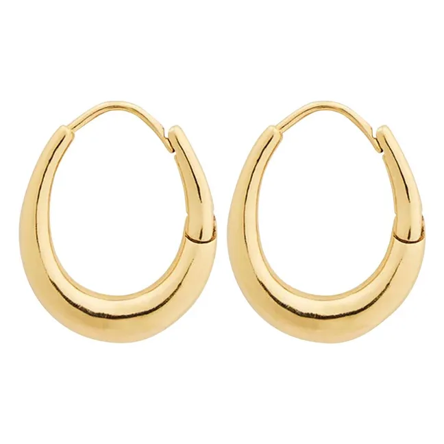 Große Kreolen | Gold