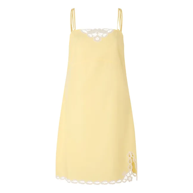 Hillary Cotton Dress | Pale yellow