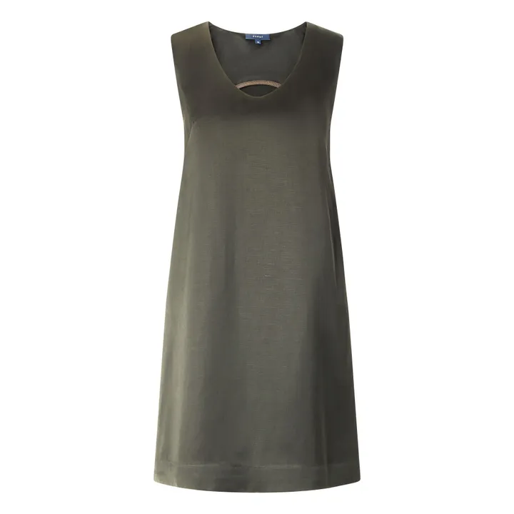 Robe Italie Cuir | Vert foncé- Image produit n°0